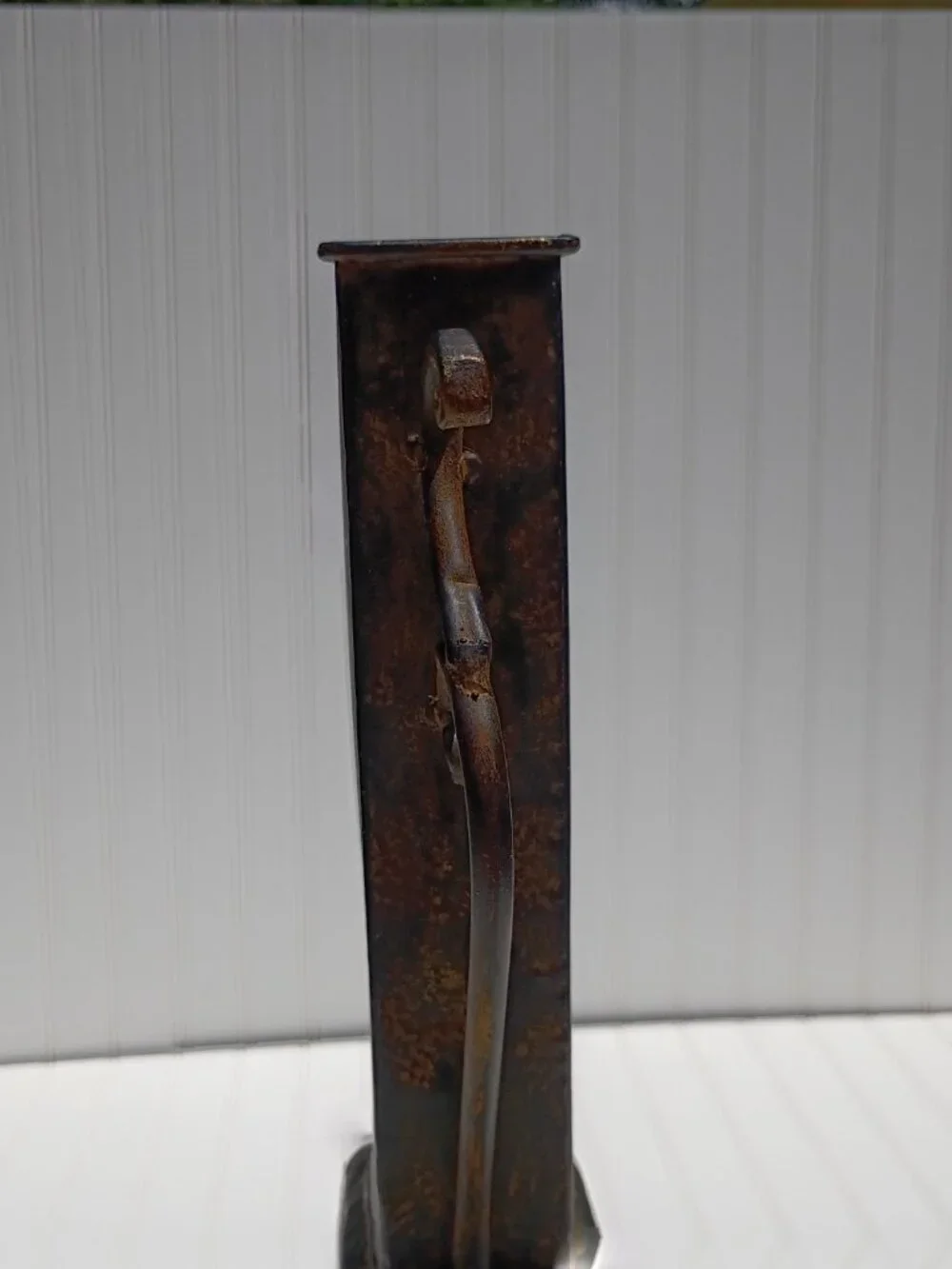 Tuscan Style Metal Vase Hand Forged Wrought Iron Bronze Finish Rustic Handles